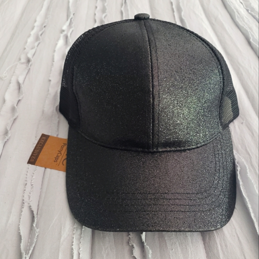 Black C.C Pony Hat